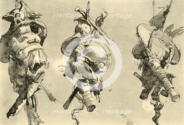 'Three Trophies', mid 18th century, (1928). Artist: Giovanni Battista Tiepolo.