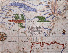 'Atlas of Joan Martines', 1587, representing the Strait of Magellan and the Southern Cone of the…
