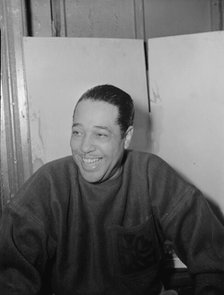 Portrait of Duke Ellington, Washington, D.C., between 1938. Creator: William Paul Gottlieb.