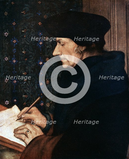 Desiderus Erasmus (1497-1543), Dutch humanist and scholar, 1523.Artist: Hans Holbein the Younger