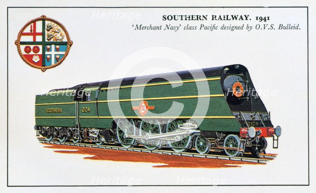 Merchant Navy class, Southern Railway, 1941, (20th century). Artist: Unknown
