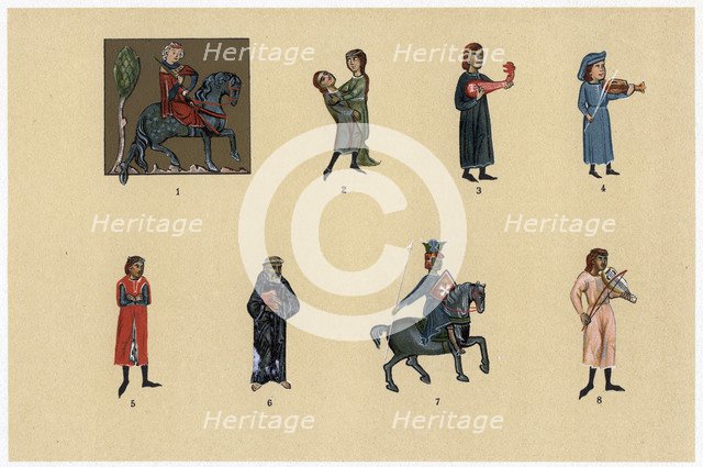 Troubadours, c13th-14th century. Artist: Unknown