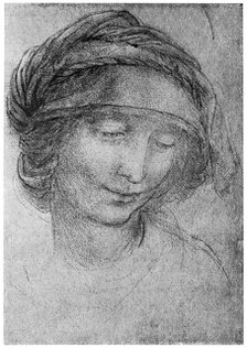 Study for the head of St Anne, c1508 (1954). Artist: Leonardo da Vinci