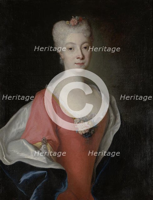 Portrait of Eleonora Monika née Waldstein, Princess Czartoryska (1712-1795)..., between 1726-1750. Creator: Louis de Silvestre.