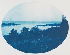 No. 139a. Head of Niota Chute with Closing Dam [near Fort Madison, Iowa], 1885. Creator: Henry Bosse.