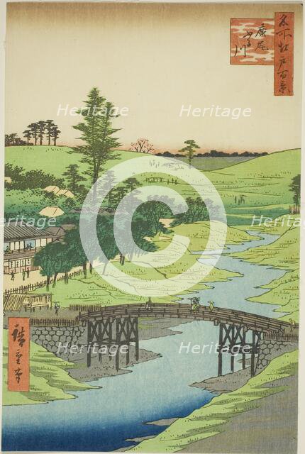 Furukawa River, Hiroo (Hiroo Furukawa), from the series "One Hundred Famous...", 1856. Creator: Ando Hiroshige.