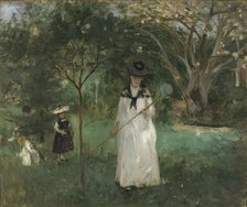 Chasse aux papillons (The Butterfly Hunt), 1874. Creator: Morisot, Berthe (1841-1895).