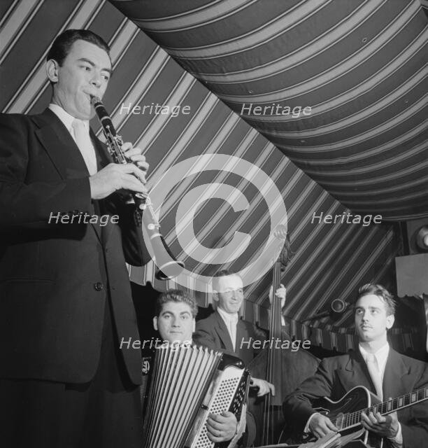 Portrait of Abe Most, Pete Ponti, Sid Jacobs, and Jimmy Norton, Hickory House, N.Y., ca. June 1947. Creator: William Paul Gottlieb.