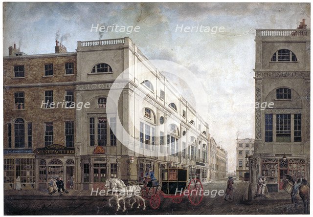 Street scene in Westminster, London, c1790.                                                      Artist: Anon