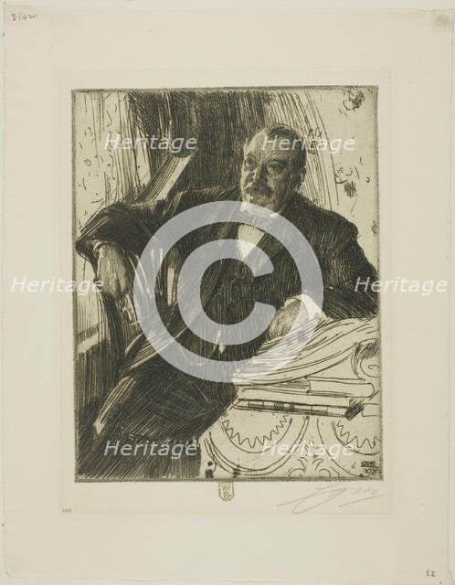 Grover Cleveland II, 1899. Creator: Anders Leonard Zorn.