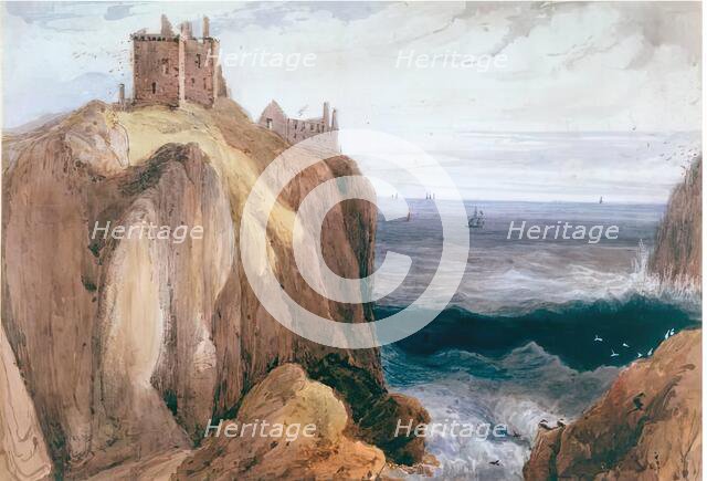 Dunnottar Castle, Kincardineshire, c1822. Creator: William Daniell.