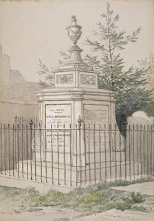 William Hogarth's tomb in St Nicholas' churchyard, Chiswick, Hounslow, London, c1820. Artist: Anon