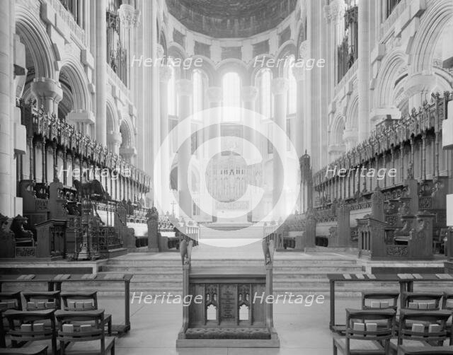 Choir stalls, Cathedral of St. John the Divine, New York, c.between 1910 and 1920. Creator: Unknown.