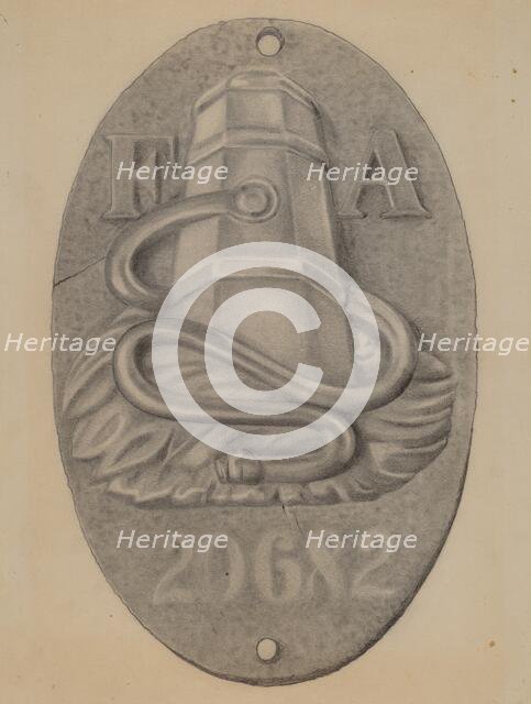 Firemark, c. 1936. Creator: Grace Halpin.