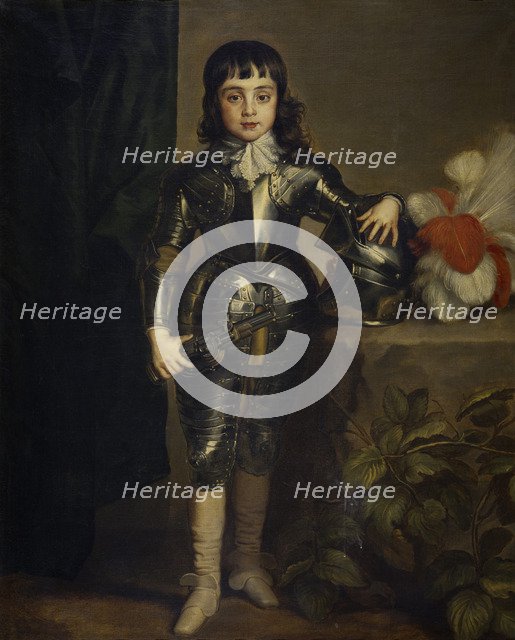 Portrait of Charles II of England as child. Artist: Dyck, Sir Anthony van (1599-1641)