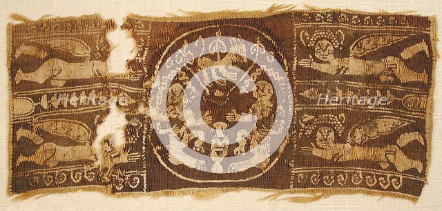Textile Fragment, Byzantine, 6th-7th century. Creator: Unknown.