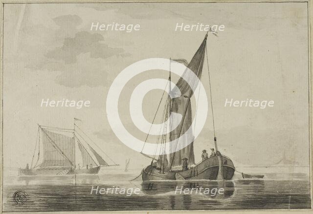 Boats in a Limpid Sea, n.d. Creator: Johannes Christianus Schotel.