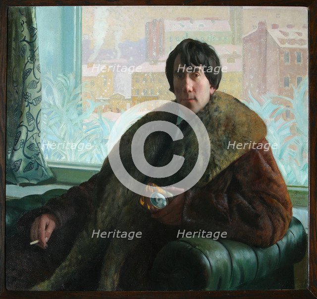 Portrait of the sculptor and architect Isidor Zolotarevsky (1885-1961), 1922. Artist: Kustodiev, Boris Michaylovich (1878-1927)