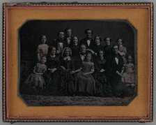 Untitled (Group Portrait of Men, Women, and Children), 1846. Creator: Unknown.