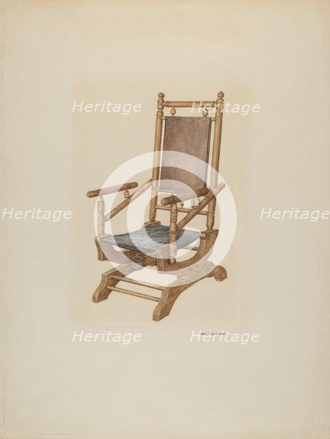 Platform Rocker, c. 1940. Creator: Ursula Lauderdale.