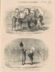 Le jour ou il y a une nouvelle, 19th century. Creator: Honore Daumier.