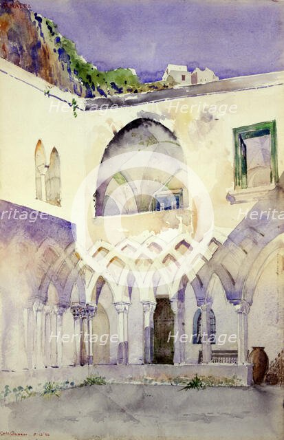Courtyard, Capucine Monastery, Amalfi, 1898. Creator: Cass Gilbert.