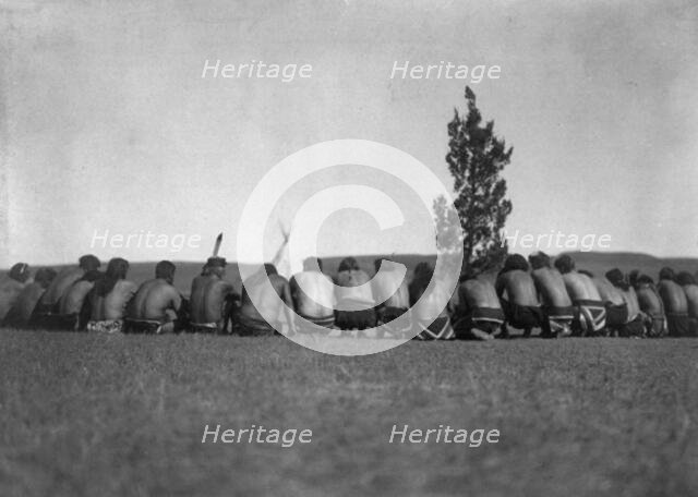 Arikara medicine fraternity-The prayer, c1908. Creator: Edward Sheriff Curtis.