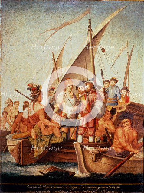 Conquest of Mexico, Perez de Holguin captures Guatimozin.