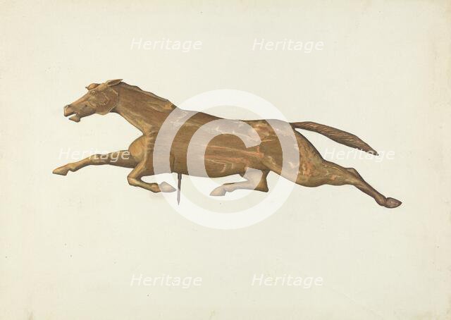 Running Horse Weather Vane, c. 1937. Creator: Alfred Denghausen.