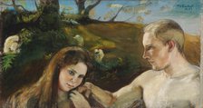 Adam and Eve, 1897. Creator: Magnus Enckell.