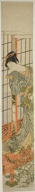 Eavesdropping, c. 1773. Creator: Isoda Koryusai.