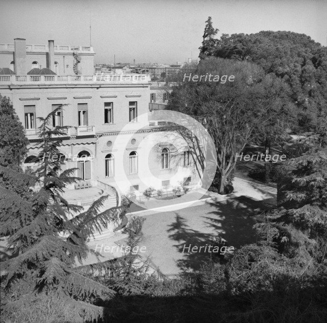 Villa Wolkonsky, residence of the British Ambassador, Via Ludovico di Savoia, Rome, Italy, 1958. Artist: Unknown.