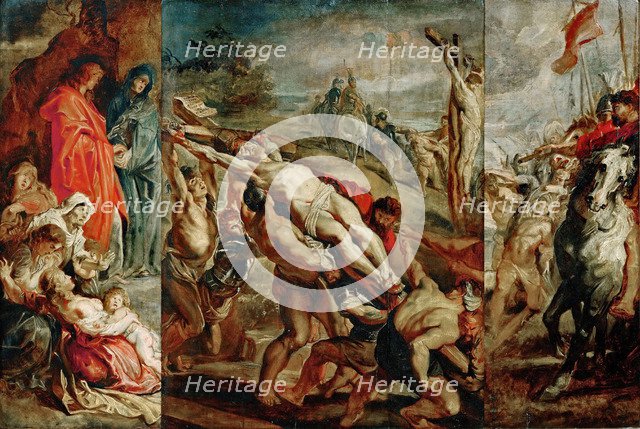 The Elevation of the Cross (sketch for the triptych). Artist: Rubens, Pieter Paul (1577-1640)