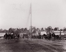 Headquarters, 10th Army Corps, Hatcher's Farm, Virginia, 1861-65. Creator: Andrew Joseph Russell.