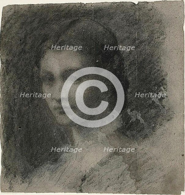 Bust of a Young Woman (recto); Seated Female Figure (verso), 1847/75. Creator: Jean-Baptiste Carpeaux.