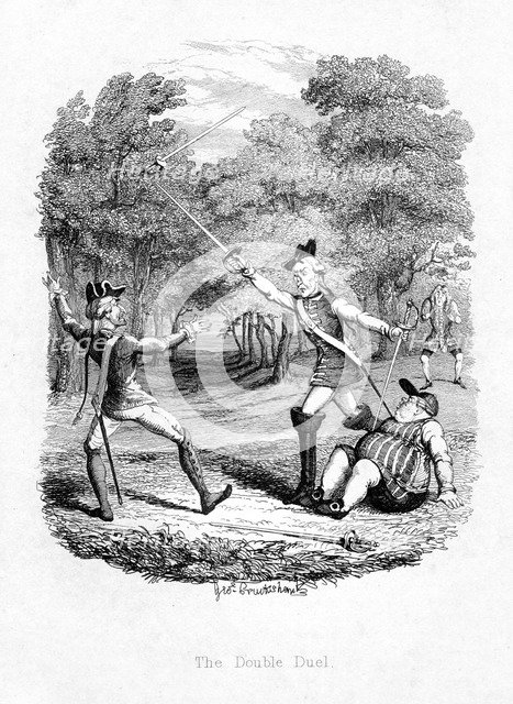 'The Double Duel', 1844. Artist: Unknown