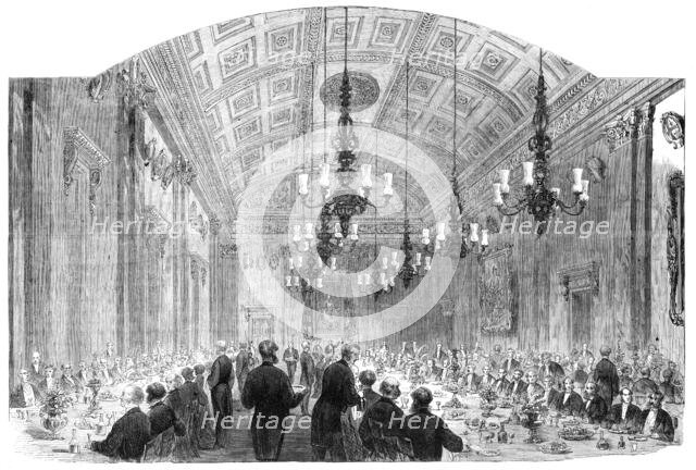 Banquet at the Fishmongers' Hall on Lord Mayor's Day, 1861. Creator: Unknown.