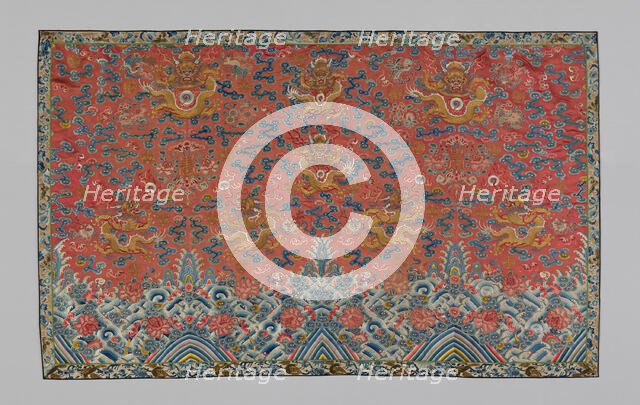 Panel (Furnishing Fabric), China, Qing Dynasty, (1644-1911), 1840/70. Creator: Unknown.