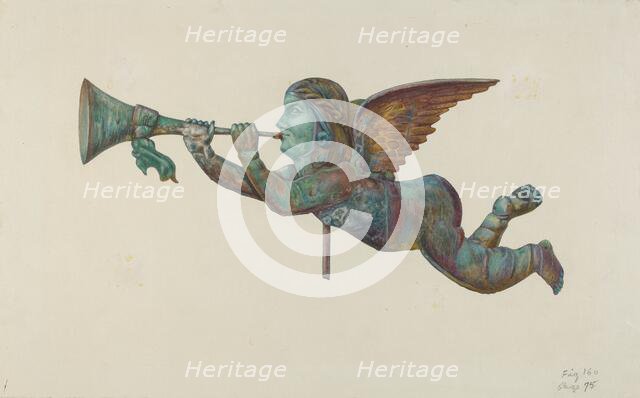 Gabriel Weather Vane, c. 1942. Creator: Harriette Gale.