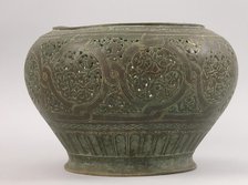Part of Lamp or Incense Burner Inscribed in Arabic with Good Wishes, Iran, 10th-11th century. Creator: Unknown.
