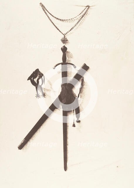 Jérusalem, Epée de Godefroy de Bouillon, 1854. Creator: Auguste Salzmann.