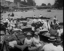 People Boating Along the River Thames, 1921. Creator: British Pathe Ltd.