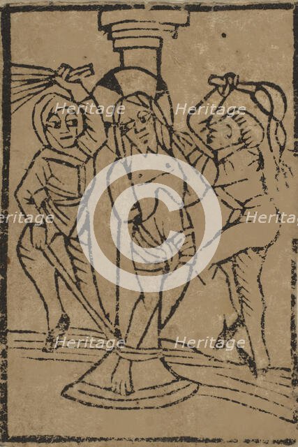 The Flagellation (Schr. 308c), 15th century., 15th century. Creator: Anon.