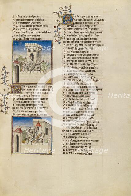 The Personifications of Shame and Anxiety Speaking to Resistance: The Personific..., about 1405. Creator: Unknown.