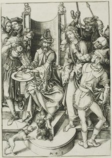 Christ before Pilate, c. 1475. Creator: Martin Schongauer.