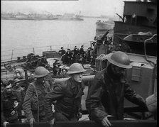 British Soldiers Disembarking from a Warship at Dover Following the Evacuation of Dunkirk, 1940. Creator: British Pathe Ltd.