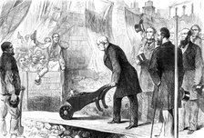 The Lord Mayor of London commencing works for extension of Inner Circle Railway, 1881. Creator: Unknown.