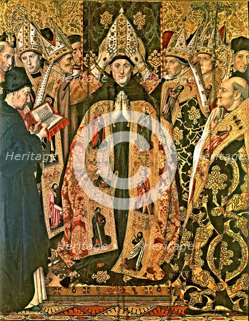 Saint Augustine Episcopal Consecration'. Table of the altarpiece, 1470. Supposed Self Portrait of…