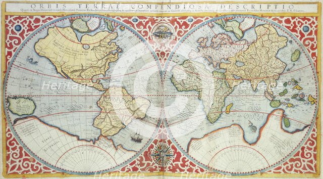 World Map, 1587. Creator: Gerardus Mercator.