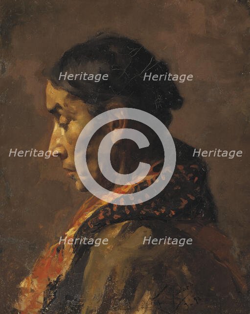 Old Spanish Woman, 1891. Creator: Enrique Jaraba Jimenez.